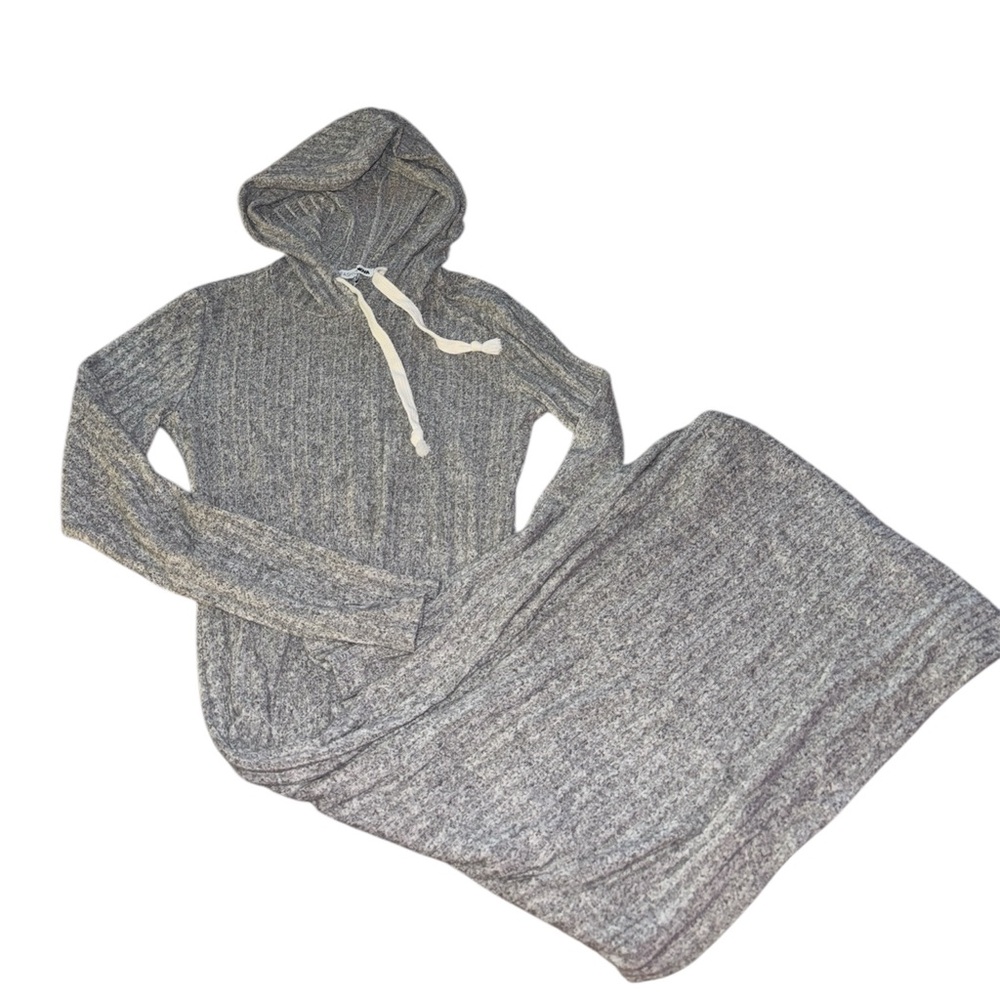 Gray fashion nova sweater maxi dress with hood